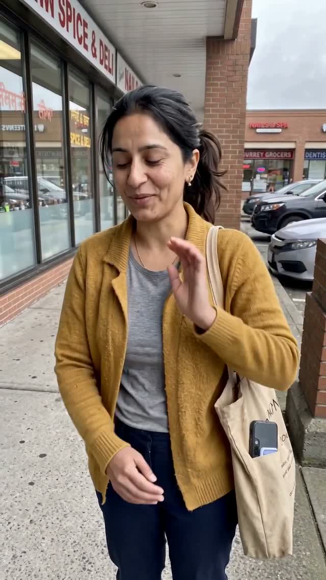 Street interview approach shot