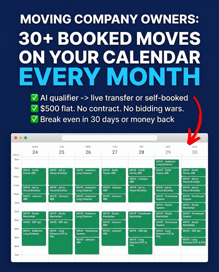 Ad showing a booked calendar