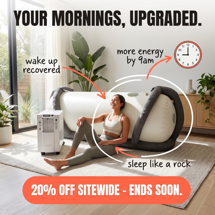Annotated hyperbaric chamber ad, Your Mornings, Upgraded